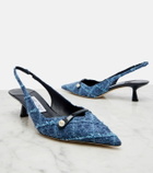 Jimmy Choo Amita denim slingback pumps