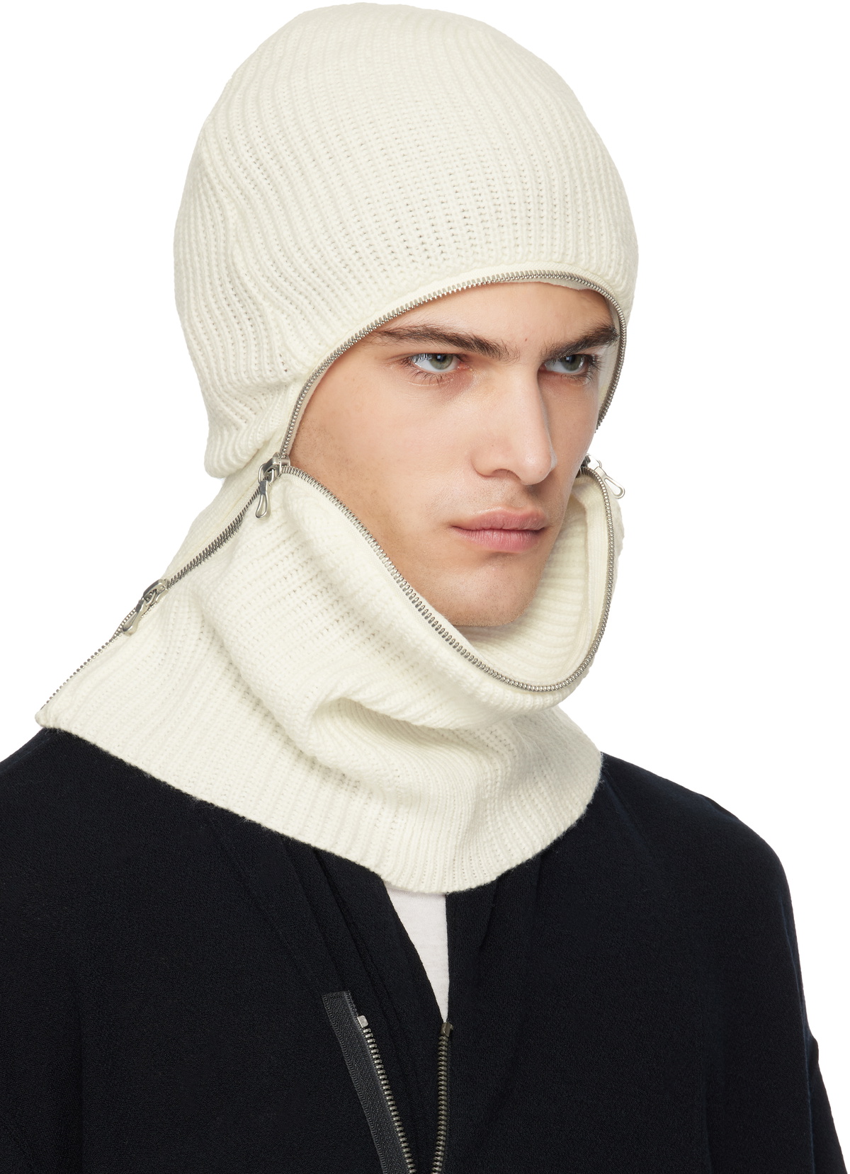 小物 julius 2016 16ss Digital Noise Balaclava Julius Off-White Zip Balaclava Julius