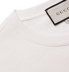 Gucci - Logo-Print Loopback Cotton-Jersey Sweatshirt - White