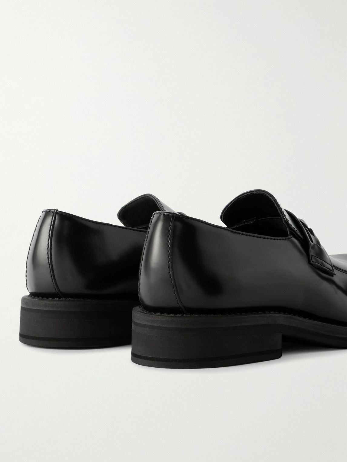 Our Legacy - Nakano Braid-Trimmed Leather Loafers - Black Our Legacy
