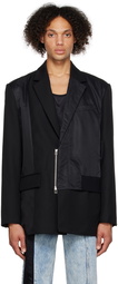 Feng Chen Wang Black Deconstructed Blazer