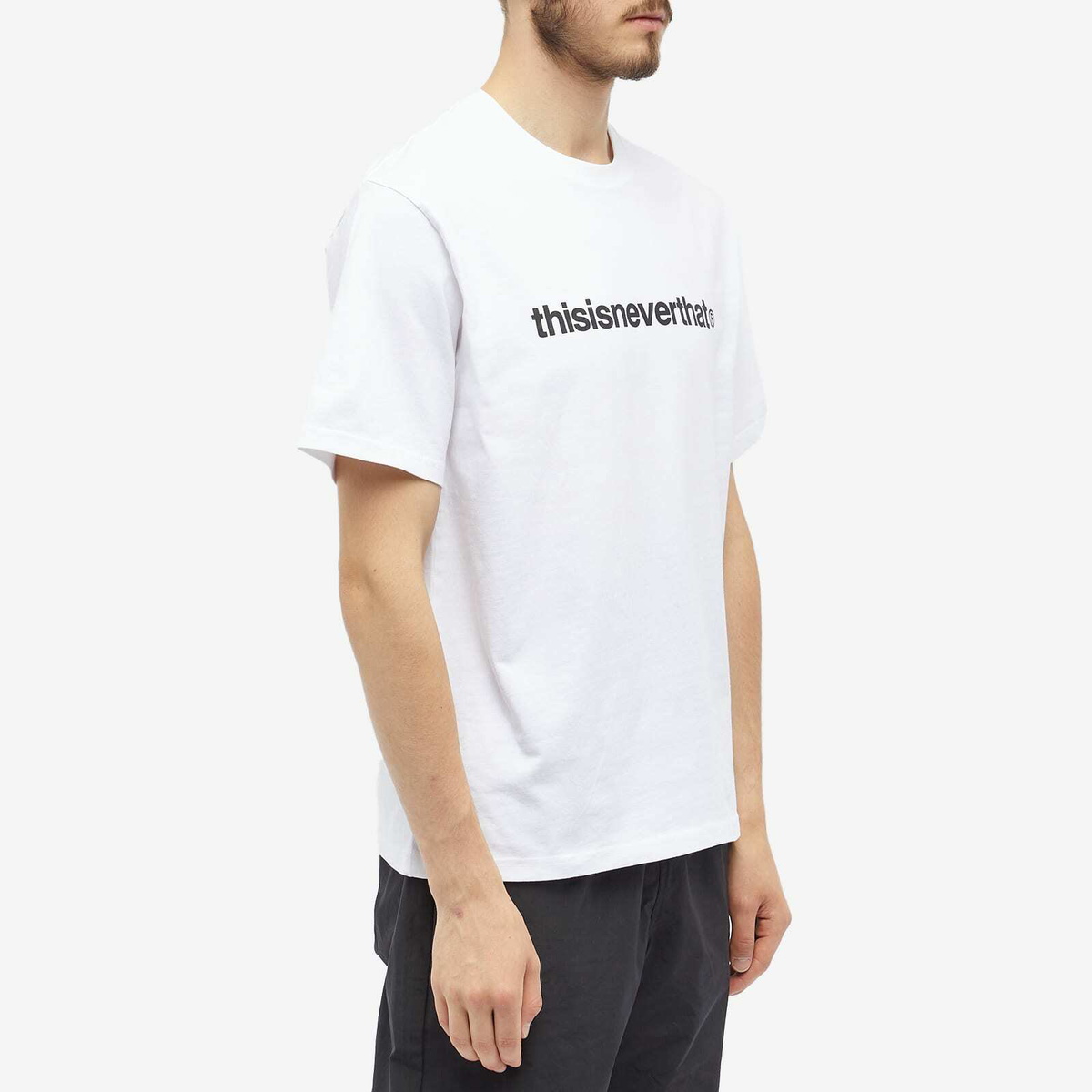★thisisneverthat★ OLLogo Tee White TN250TTSST05WHT thisisneverthat Men's Arch-Logo T-Shirt in White thisisneverthat