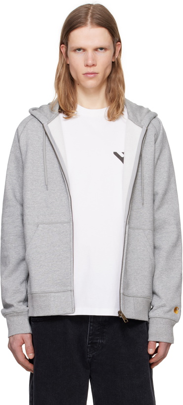 Photo: Carhartt Work In Progress Gray Chase Hoodie