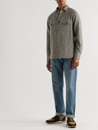 Mr P. - Textured Virgin Wool Shirt - Blue