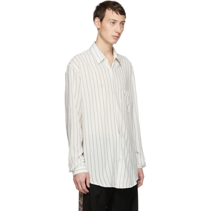 Our Legacy White Cigarill Stripe Initial Shirt