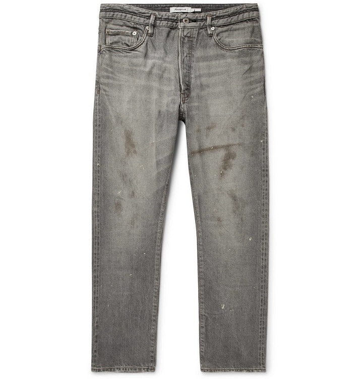 Photo: nonnative - Dweller Distressed Selvedge Denim Jeans - Gray