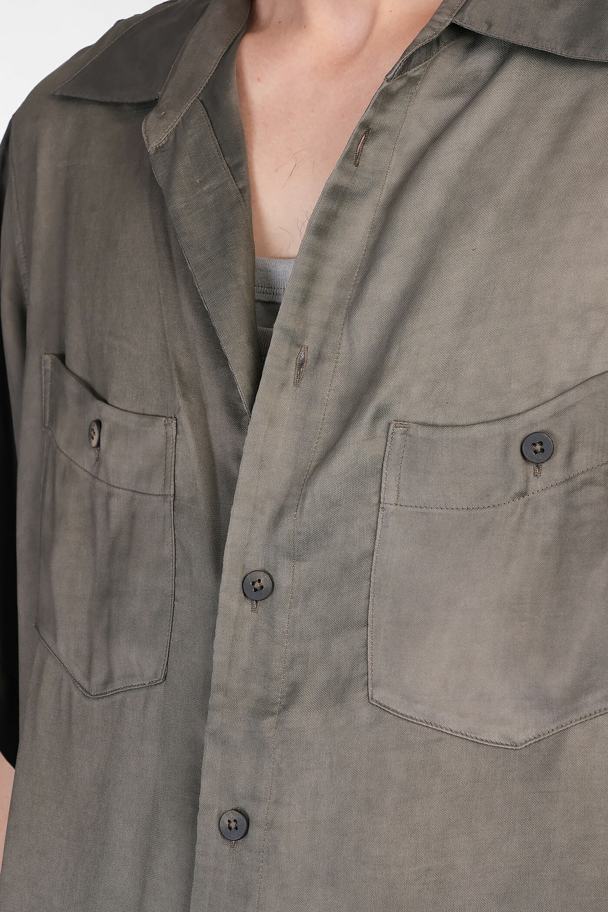 Ziggy Chen Shirt In Green Viscose
