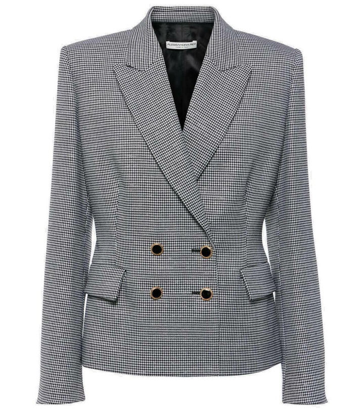 Photo: Alessandra Rich Houndstooth wool-blend jacket