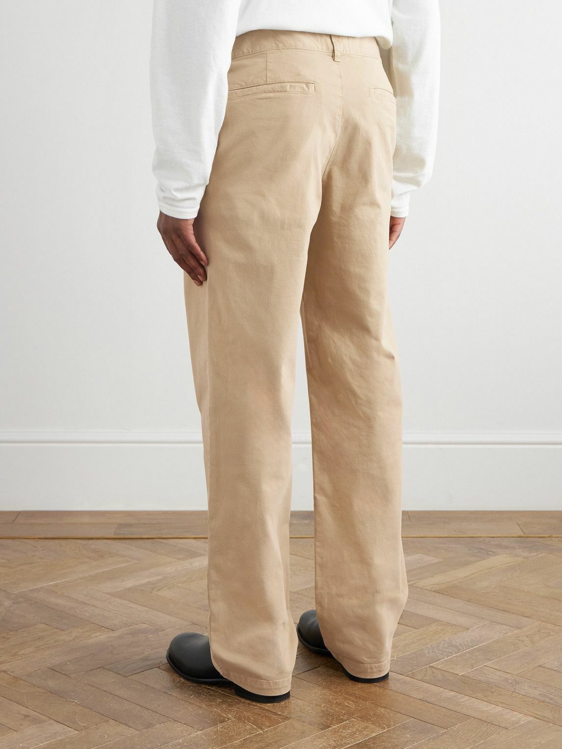 Nili Lotan - Carsen Straight-Leg Cotton-Blend Twill Trousers - Neutrals