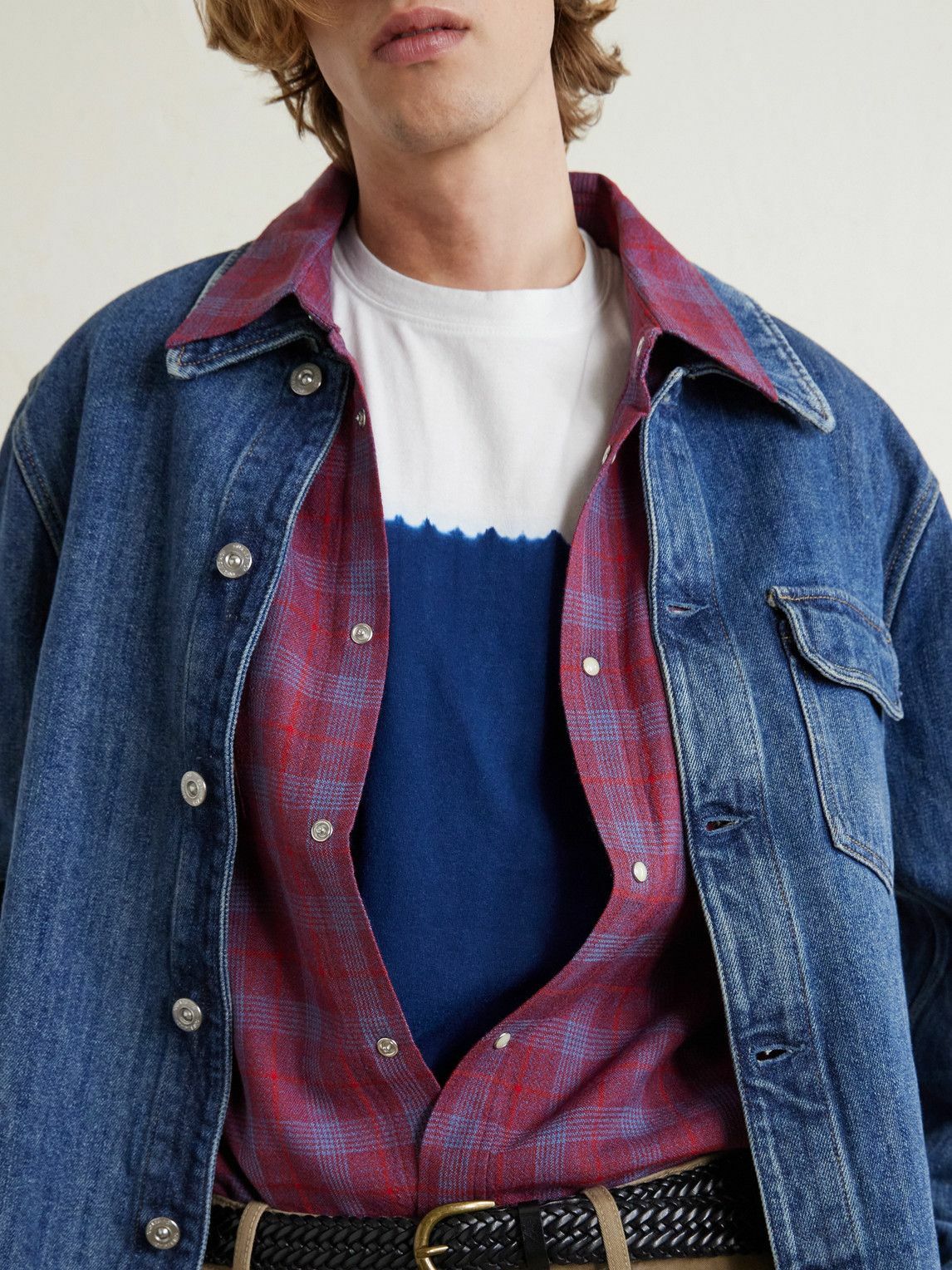 KAPITAL - Ice Fishing Printed Cotton-Jersey T-Shirt - Blue