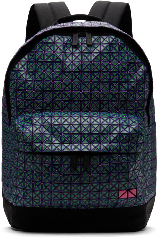 Photo: BAO BAO ISSEY MIYAKE Green & Purple Daypack Rough Backpack