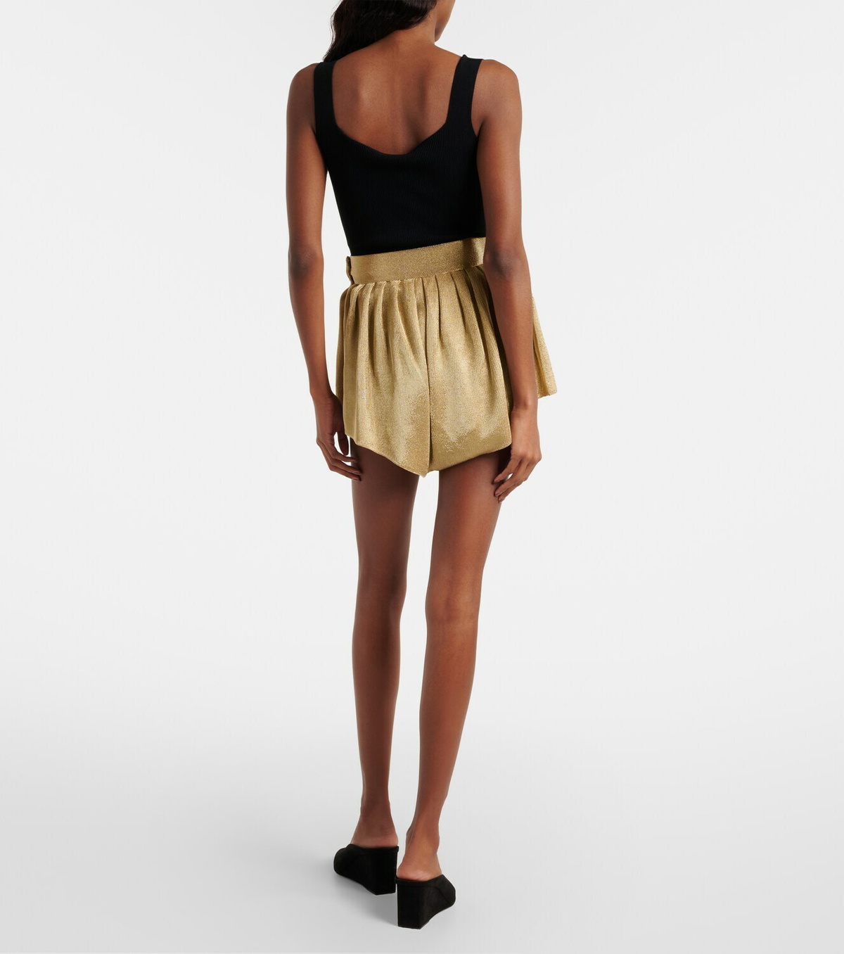 Alaïa High-rise mesh shorts