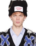 Charles Jeffrey Loverboy Black Chunky Punk Ears Beanie