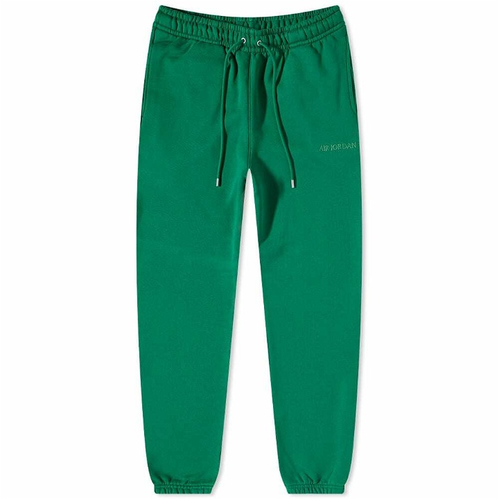 Photo: Air Jordan Men's Wordmark Fleece Pant in Pine Green