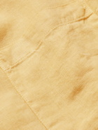 Portuguese Flannel - Camp-Collar Linen Shirt - Yellow