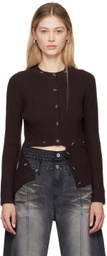 Rokh Brown Multi Buttons Cardigan
