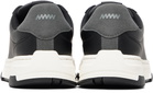 Hugo Black Faux-Leather Trainer Sneakers