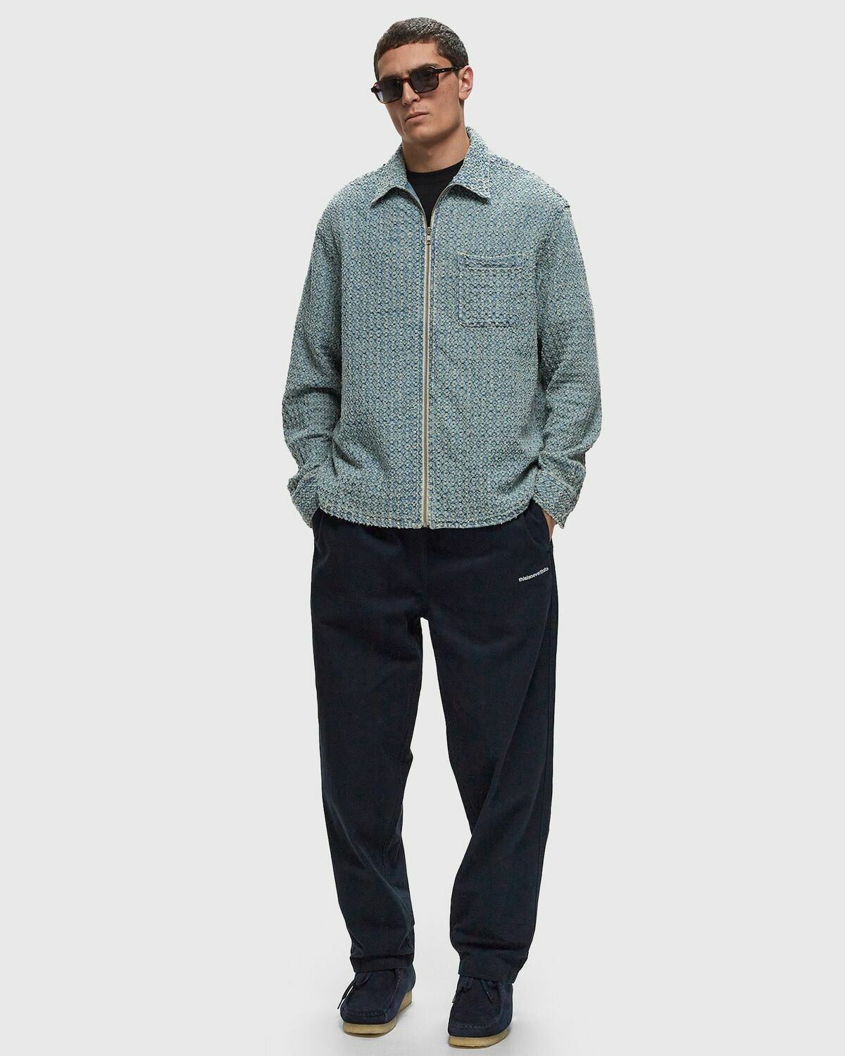 Thisisneverthat Damaged Denim Shirt Blue Overshirts
