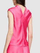 PHILOSOPHY DI LORENZO SERAFINI Sleeveless Satin Top