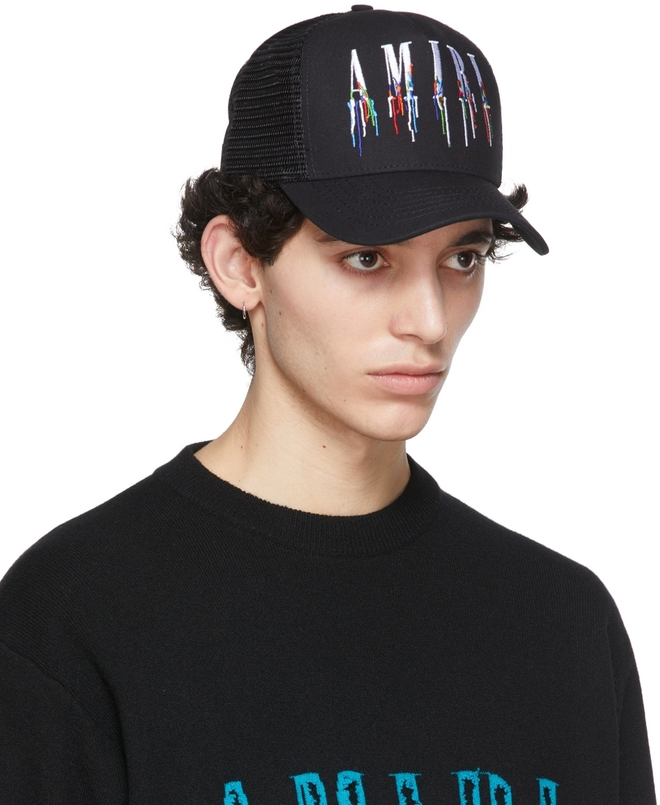 Amiri Men's Paint Drip Core Logo Trucker Hat