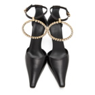 JW Anderson Black Crystal Charm Heels