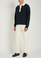 Boss Cotton and Wool-blend Rugby top Navy