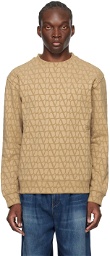Valentino Beige Toile Iconographe Sweatshirt