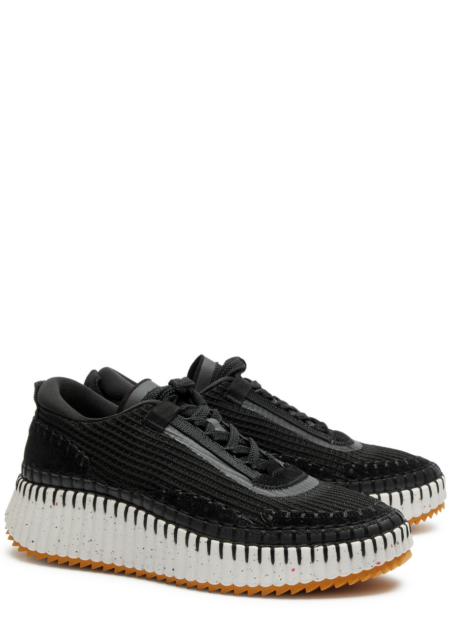 Chloe Nama Panelled Recycled Mesh Sneakers Black