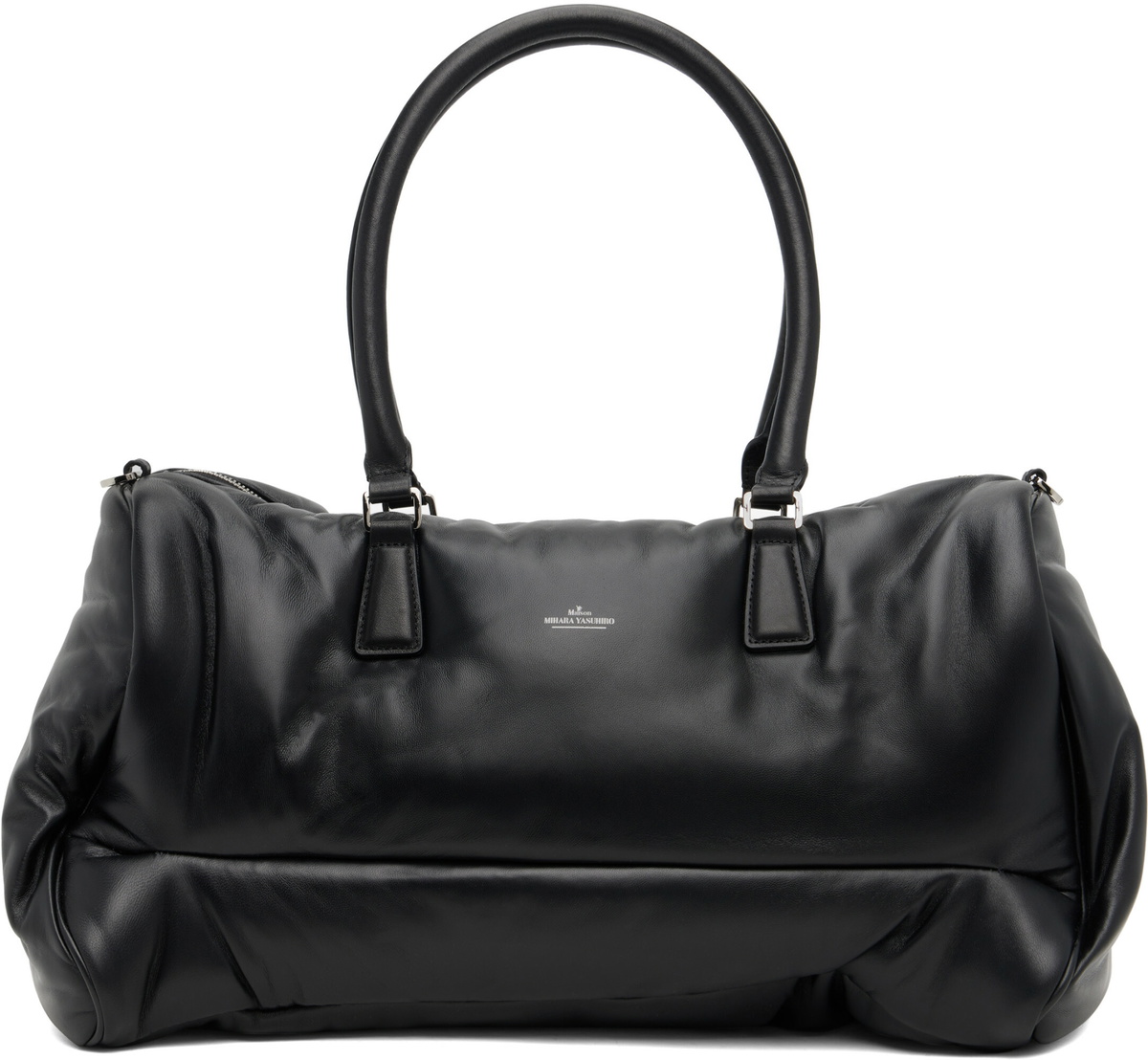 Maison MIHARA YASUHIRO Black 'Pucker' Duffle Bag