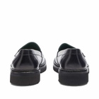 VINNY'S Men's Richee Lug Sole Penny Loafer in Black Crust Leather