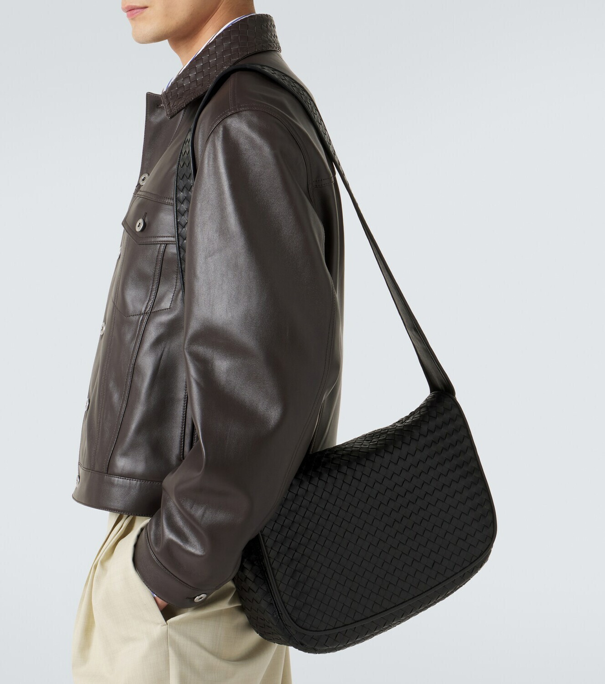 Bottega Veneta Veneto Intrecciato Large leather shoulder bag