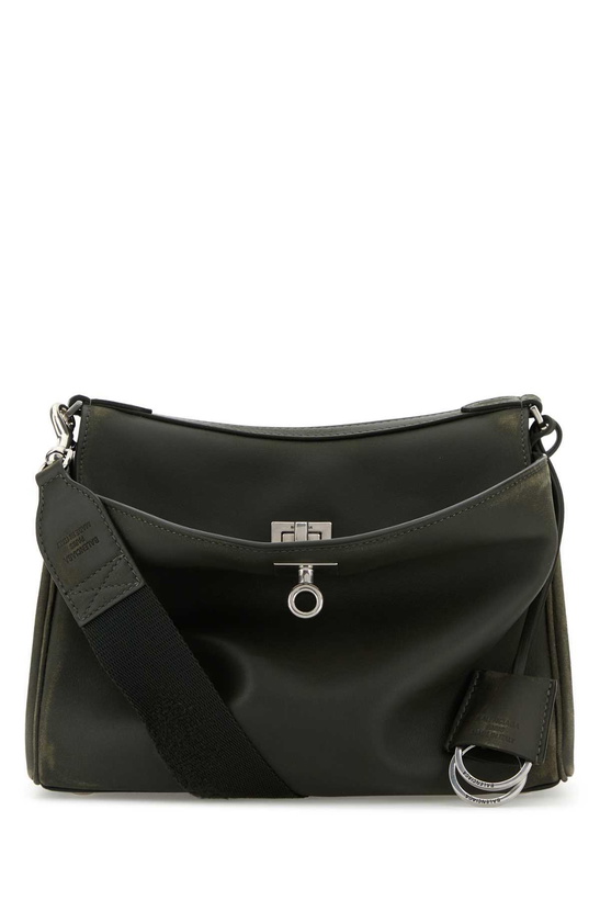 Photo: Balenciaga Dark Green Leather Small Rodeo Messenger Crossbody Bag