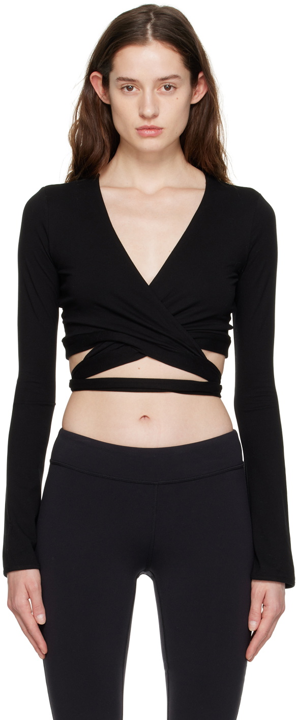 Norba Black Wrap Top