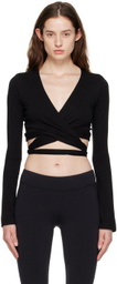 Norba Black Wrap Top