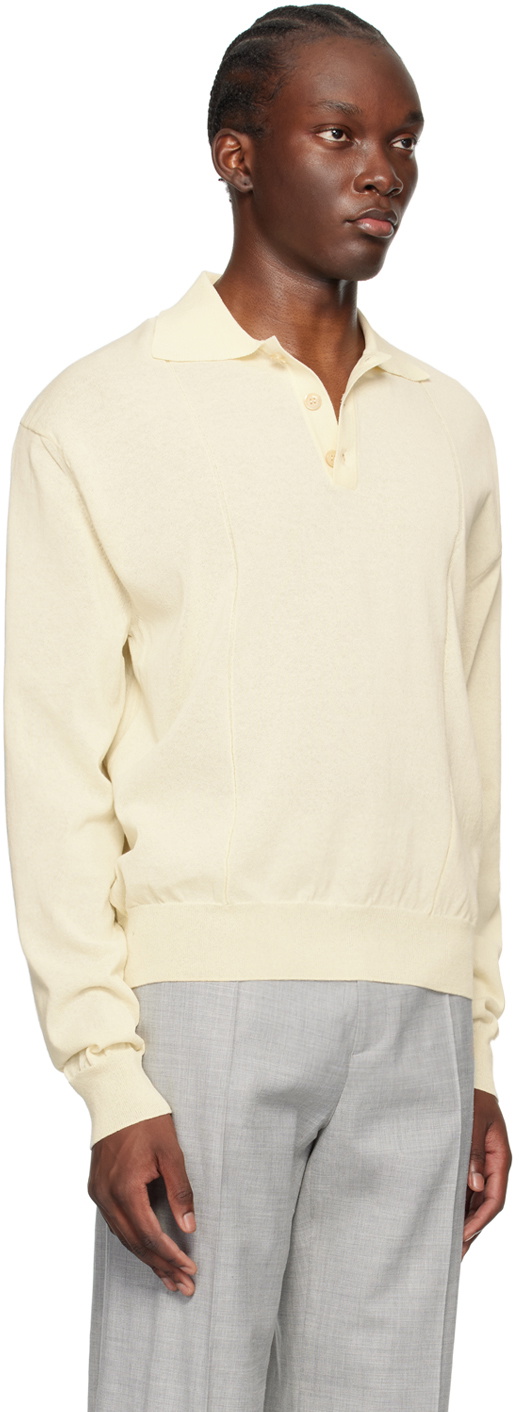 Semi-Sheer Button Polo Shirt