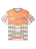 Rhude - McClaren Printed Cotton-Jersey T-Shirt - Orange