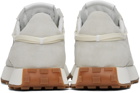 Rhude White & Gray Runner Sneakers