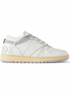 Rhude - Rhecess Distressed Leather Sneakers - White