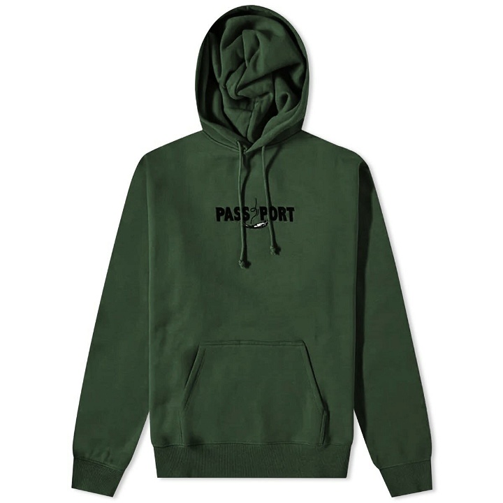 Photo: Pass~Port Men's Featherweight Embroidery Hoody in Forest Green