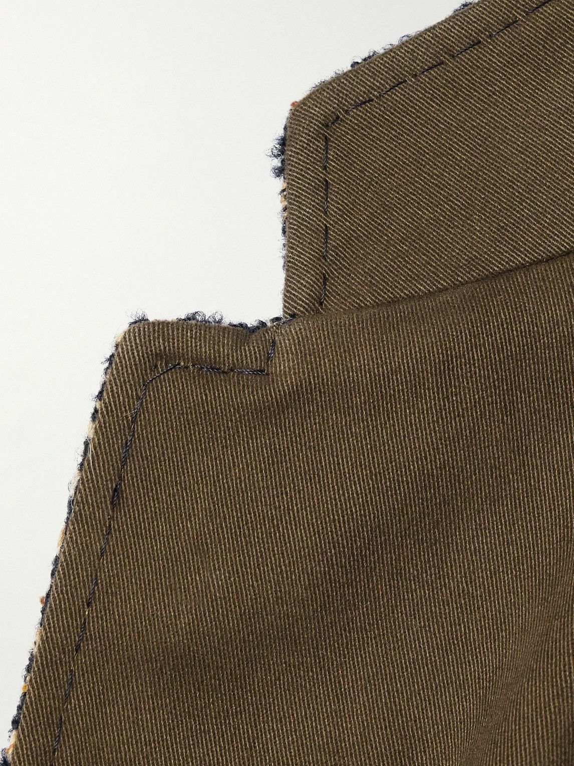 Massimo Alba - Gstaad Nehru-Collar Herringbone Woven Jacket Massimo Alba - Gstaad Nehru-Collar Herringbone Woven Jacket