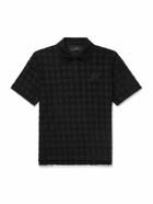 AMIRI - Logo-Embroidered Cotton-Blend Terry Jacquard Polo Shirt - Black