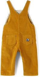 Petit Bateau Baby Yellow Corduroy Overalls