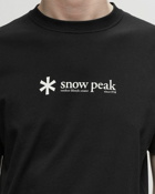 Snow Peak Soft Cotton Logo Short Sleeve T Shirt Black - Mens - Shortsleeves