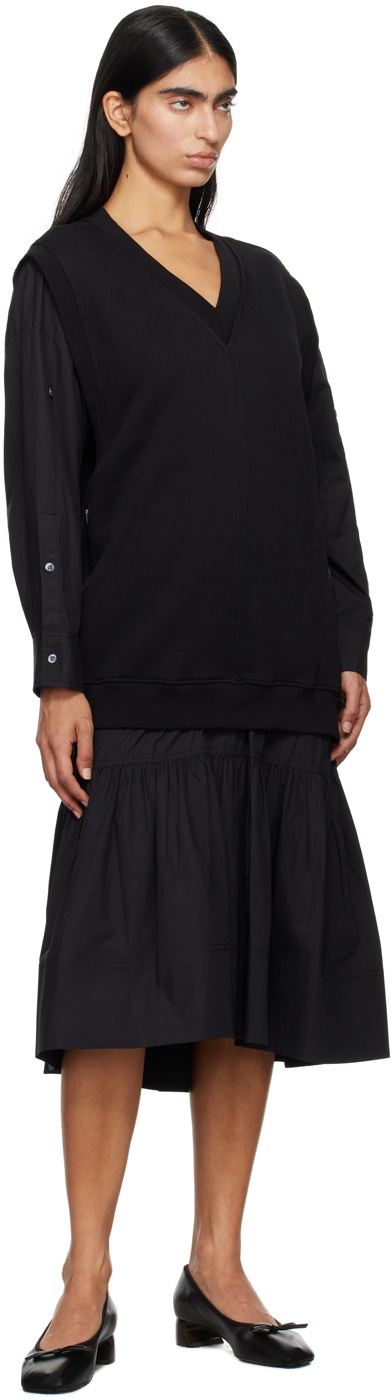 3.1 Phillip Lim Black Vest Combo Midi Dress