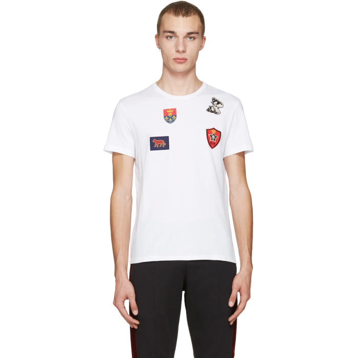 Photo: Alexander McQueen White Badges and Butterfly T-Shirt 