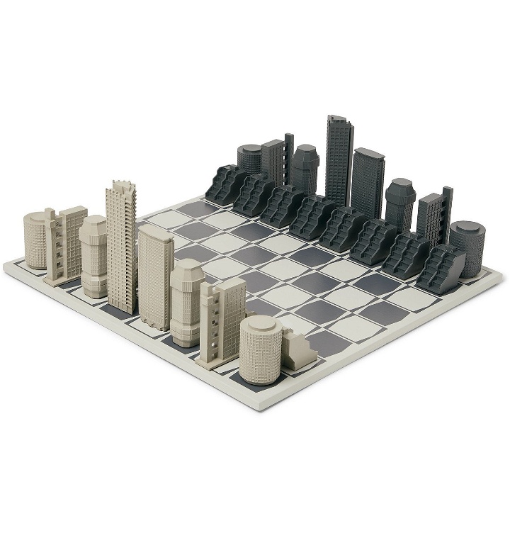 Photo: Skyline Chess - London Brutalist Edition Resin and Corian Chess Set - Black