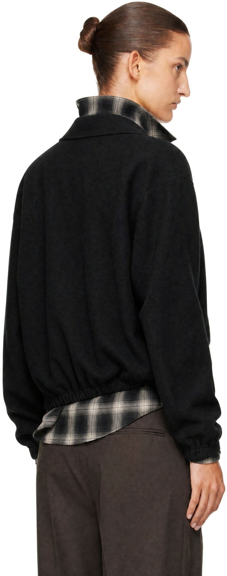 ssstein Black Fleece Pullover Sweater