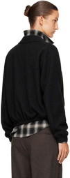 ssstein Black Fleece Pullover Sweater