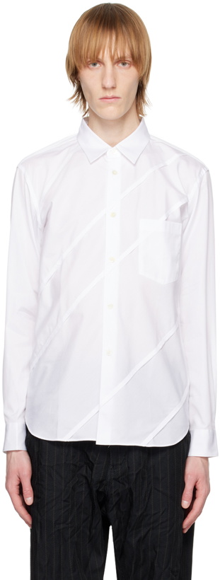 Photo: Comme des Garçons Homme Deux White Paneled Shirt