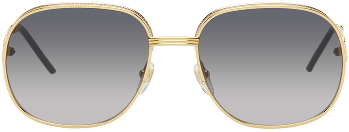 Photo: Casablanca Gold Square Metal Sunglasses